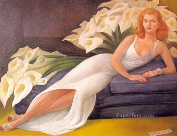 ナターシャ・ザコルコワ・ゲルマンの肖像 1943年 ディエゴ・リベラ Oil Paintings